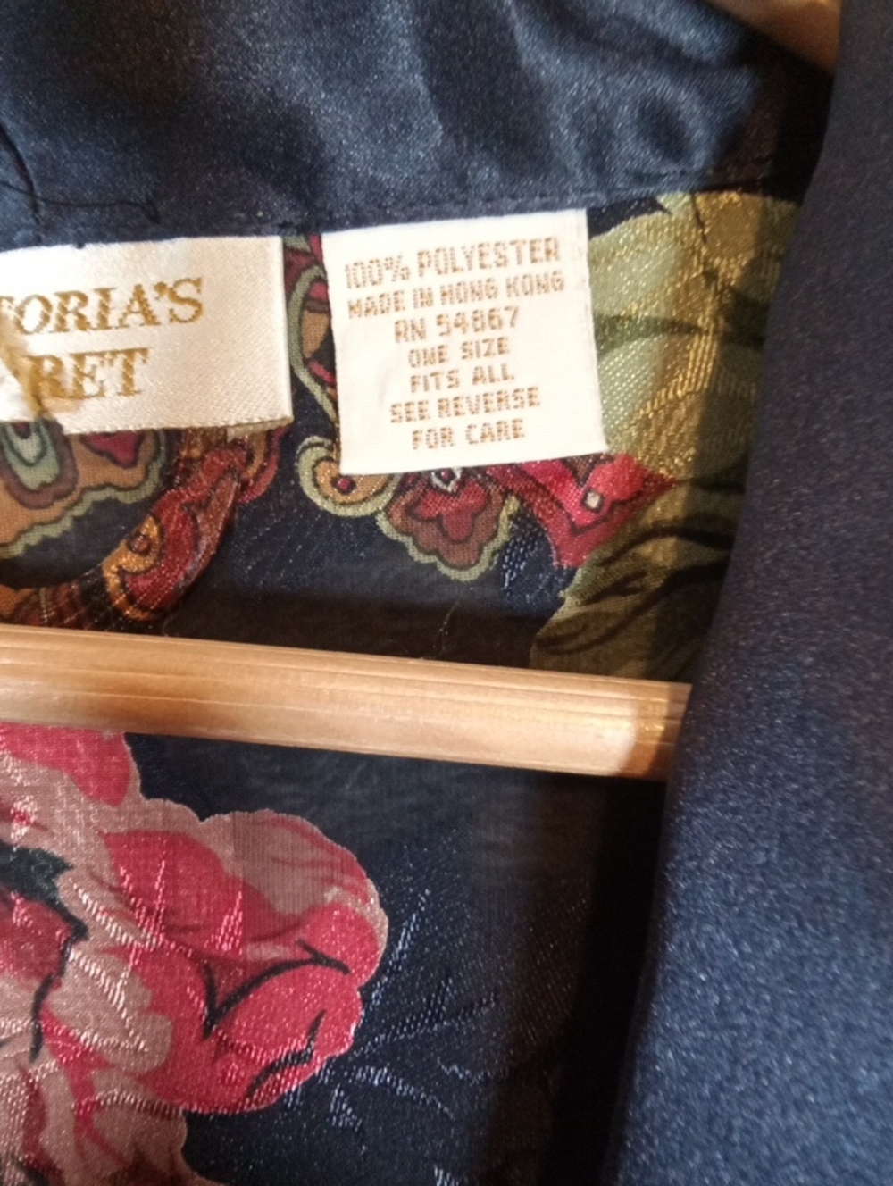 Victoria Secret 90s Open Kimono Robe One Size Floral Cottage Paisley Lingerie - Picture 5 of 11